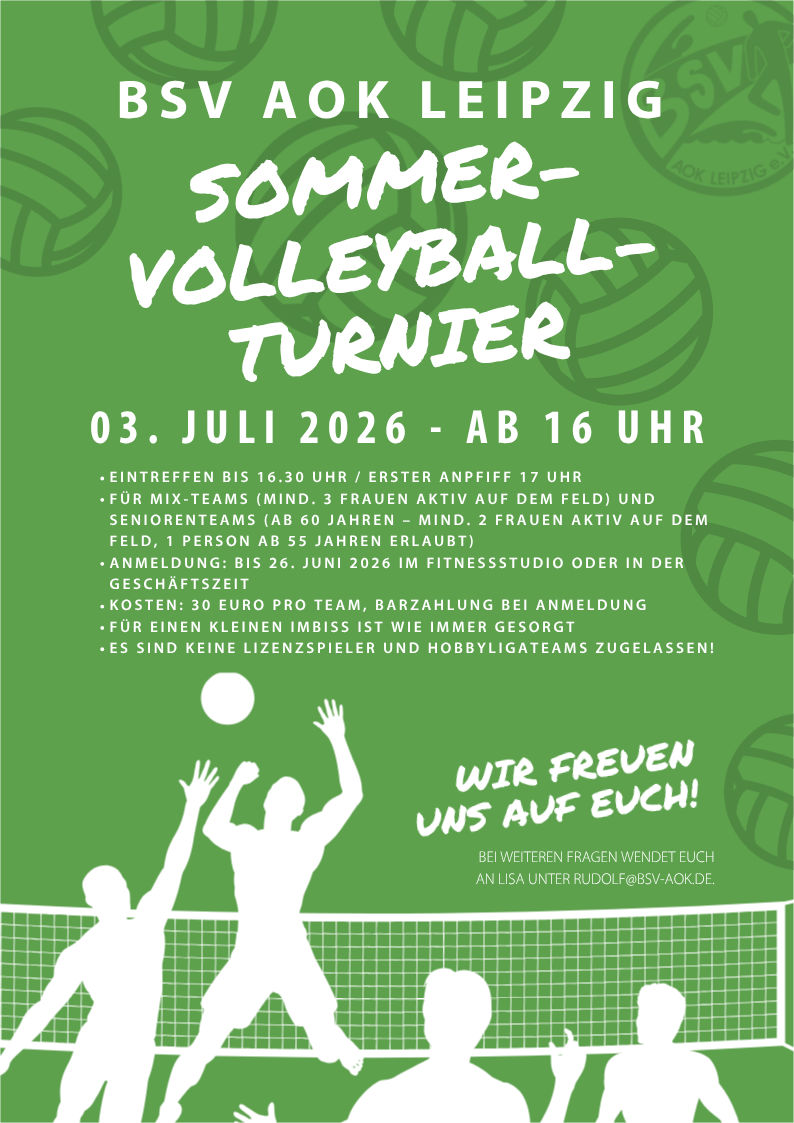 Aushang Sommervolleyballtunier