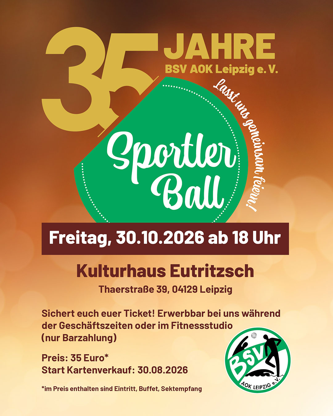 Jubiläum: 35 Jahre BSV AOK Leipzig!